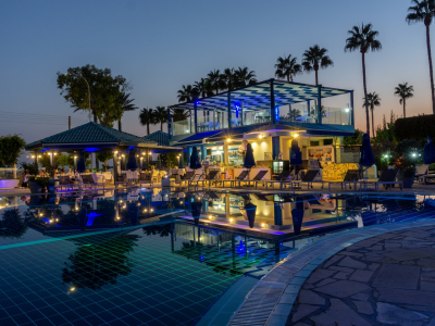  Pool area by night